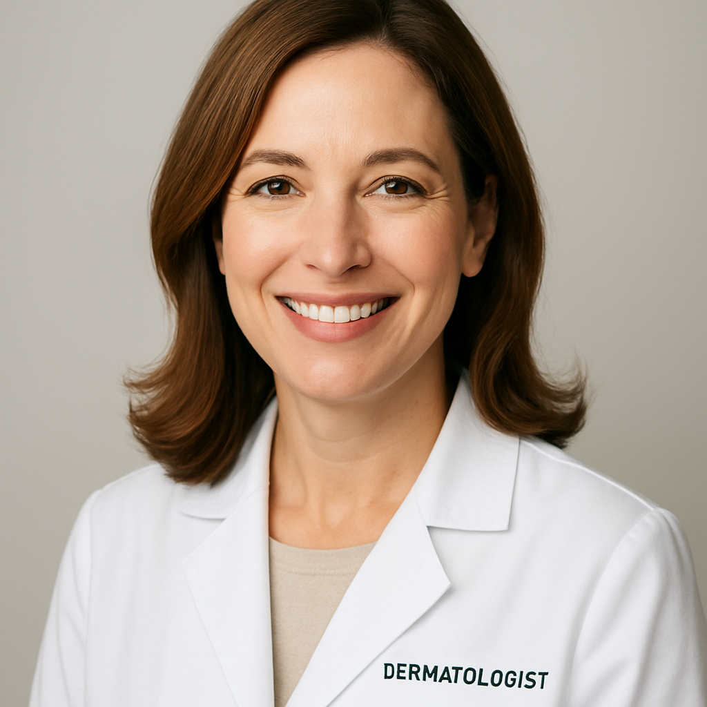 Portrait of Dr. Priya Raman, board-certified dermatologist