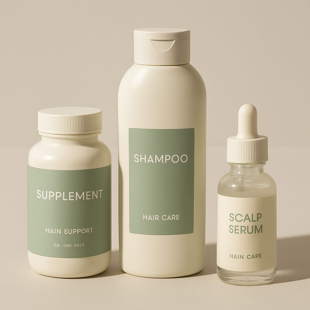 The complete Hair Fall Solution Bundle with all three products